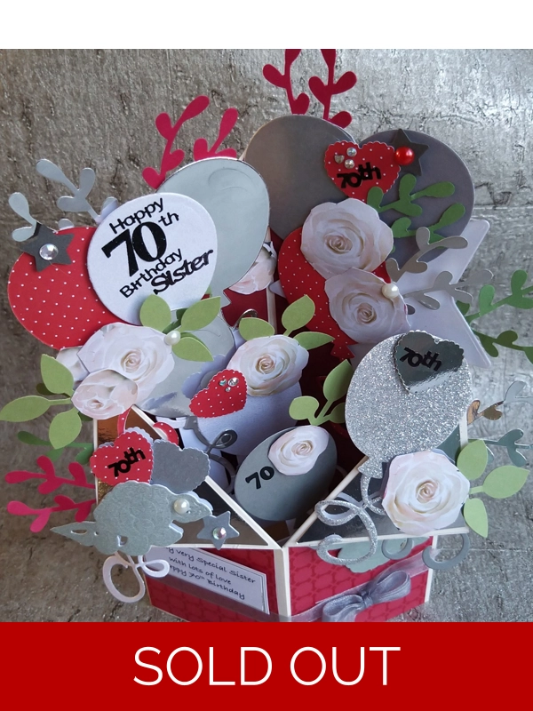 70th sister pop up card